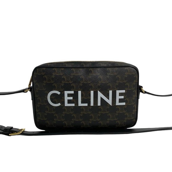 CELINE Brown Leather Shoulder Bag - Picture 1 of 9